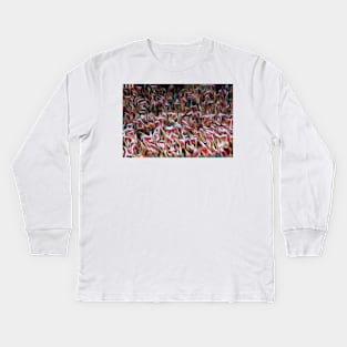 Slovakian football fans. Oil paint effect. Kids Long Sleeve T-Shirt